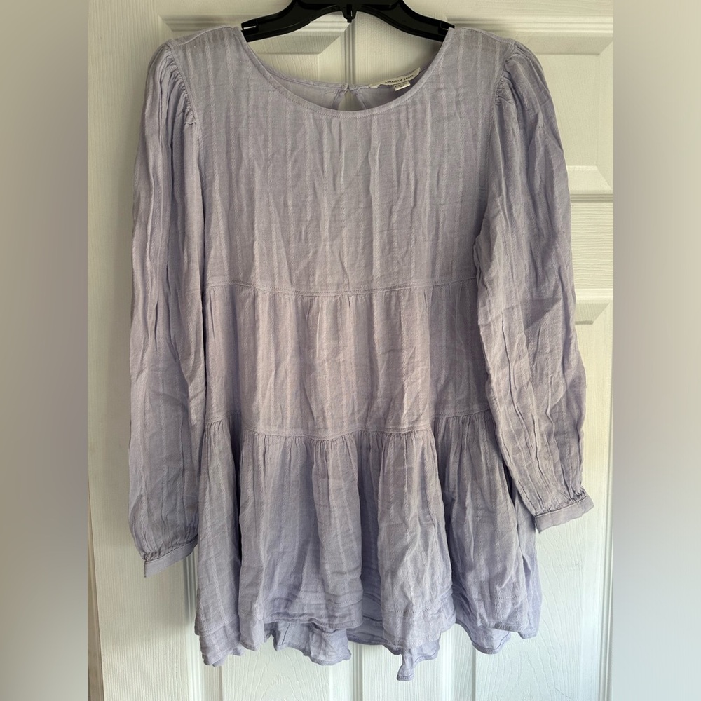 American Eagle XS long sleeve top light purple